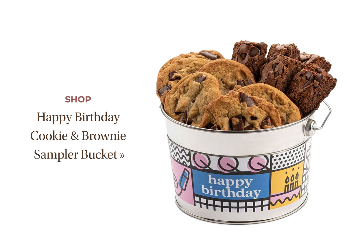Shop Happy Birthday Cookie & Brownie Sampler Bucket