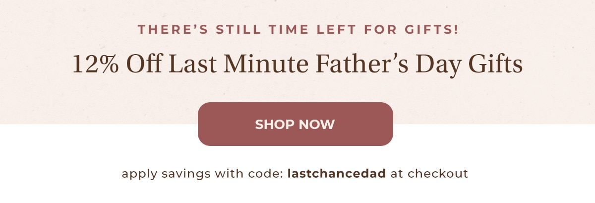 12% Off Last Minute Father's Day Gifts